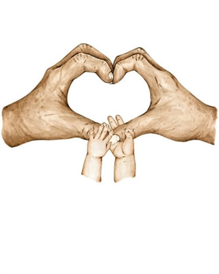 Morföräldrar till 2 barnbarn (Färg) - Poster